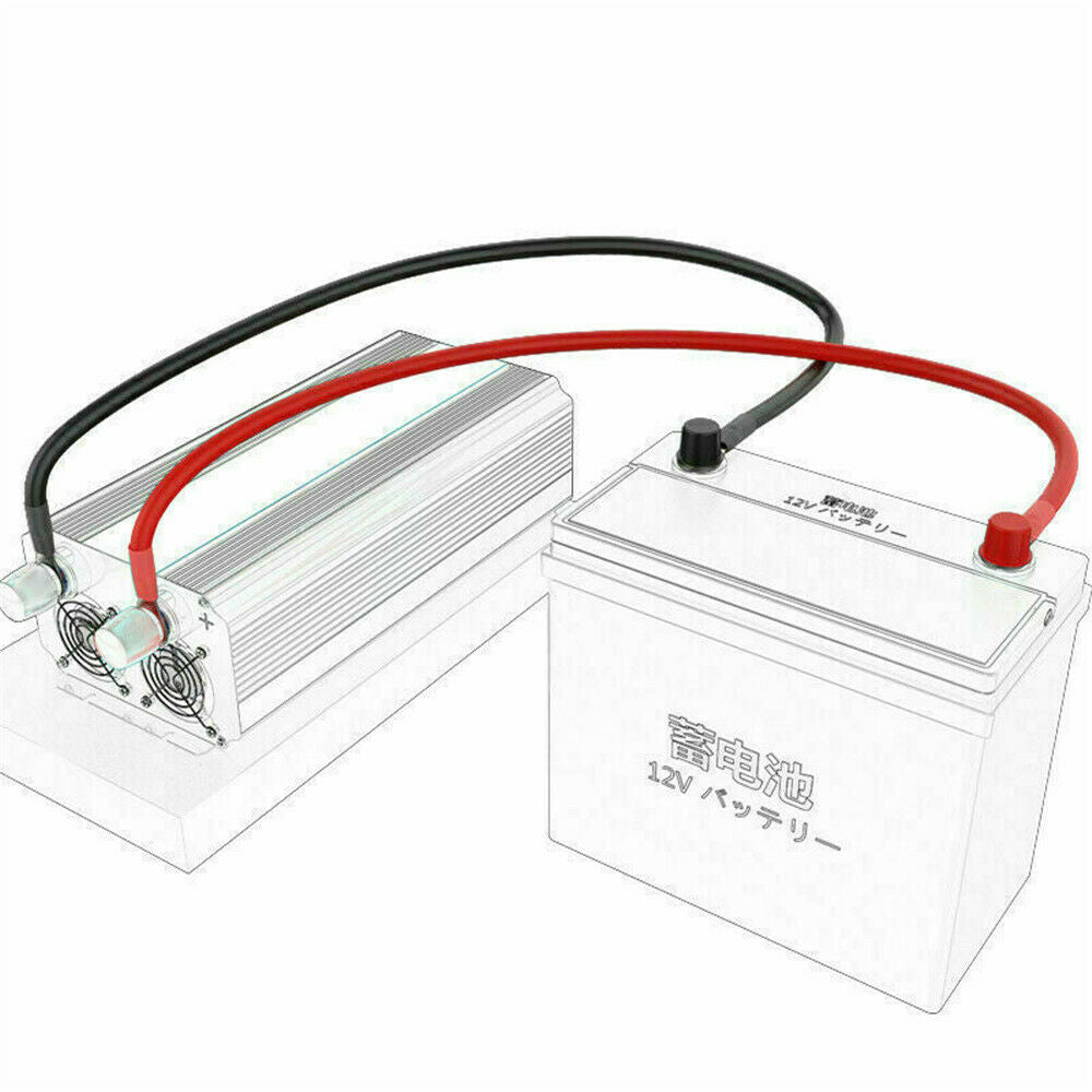5AWG Power Cable Black & Red Wire For FLAMEZUM Pure Sine Wave Power Inverter *1