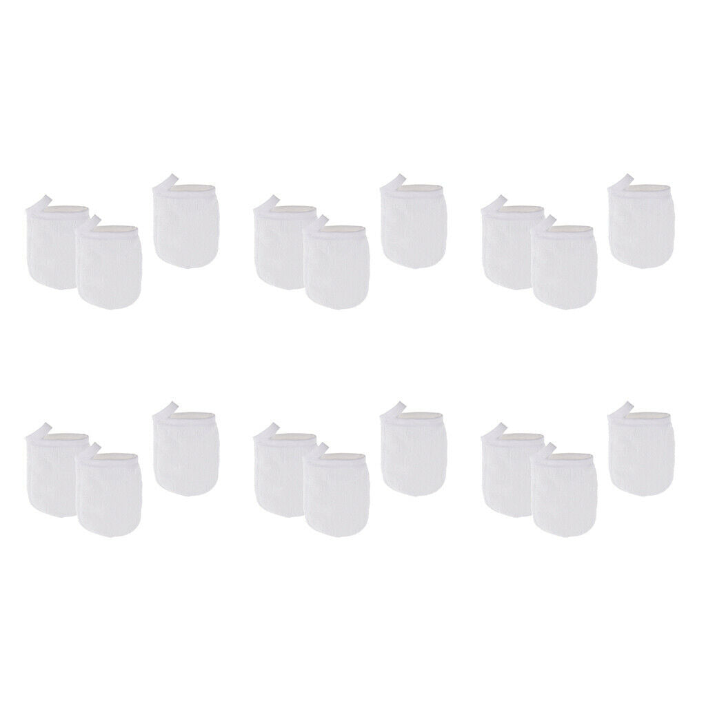 18 Pieces Microfiber Face Washing Cleansing Gloves Reusable Facial Cloth Pads
