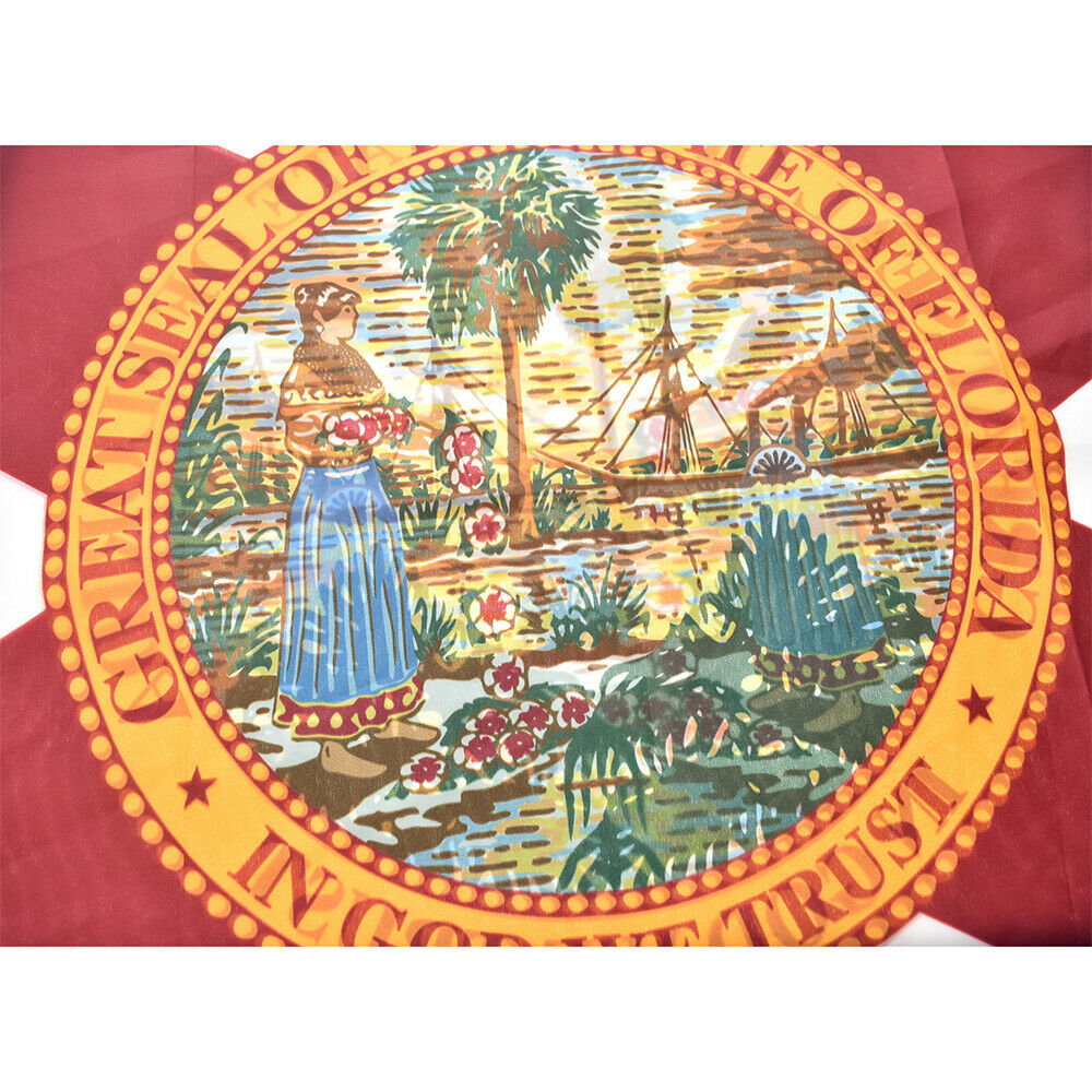 3x5 Florida Double Sided 2 ply Sewn Super Polyester Flag 3'x5' House Banner