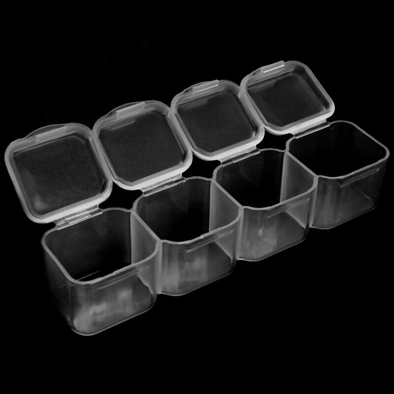 56 Grid Storage Tool Diy Removable Clear Plastic Organizer Nail Art RhinestoneT3