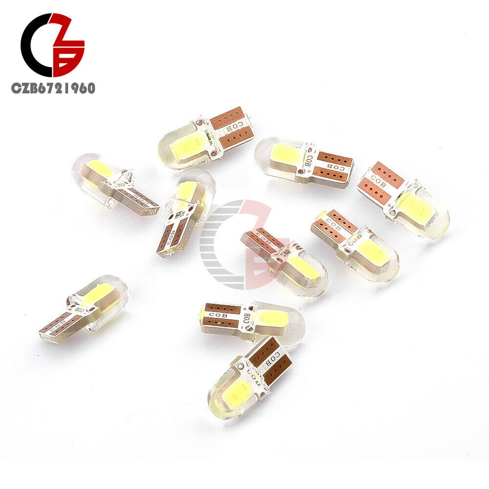 10PCS T10 Led Canbus W5W Led Dashboard Light Silicone Short Car LED Light