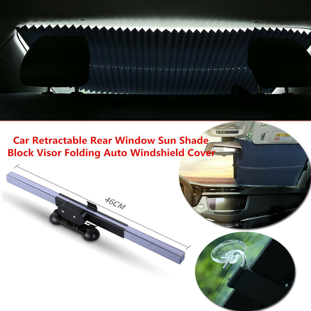 Car Retractable Rear Window Sunshade Block Visor Auto Windshield Cover Protector