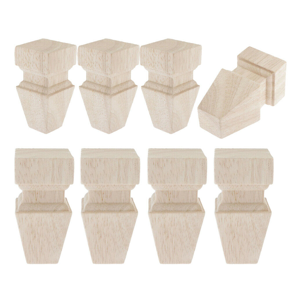 8x Wood Replacement Sofa Legs Chair Coffee Table Wood Furniture Feet Legs