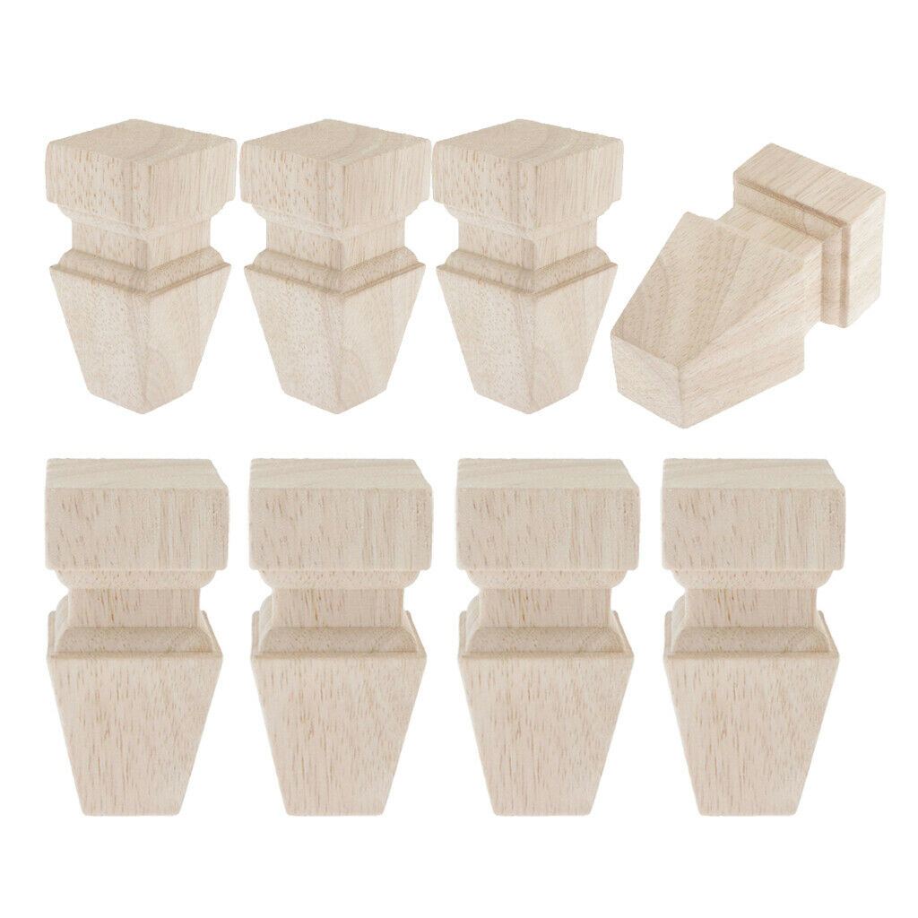 8x Wood Replacement Sofa Legs Chair Coffee Table Wood Furniture Feet Legs