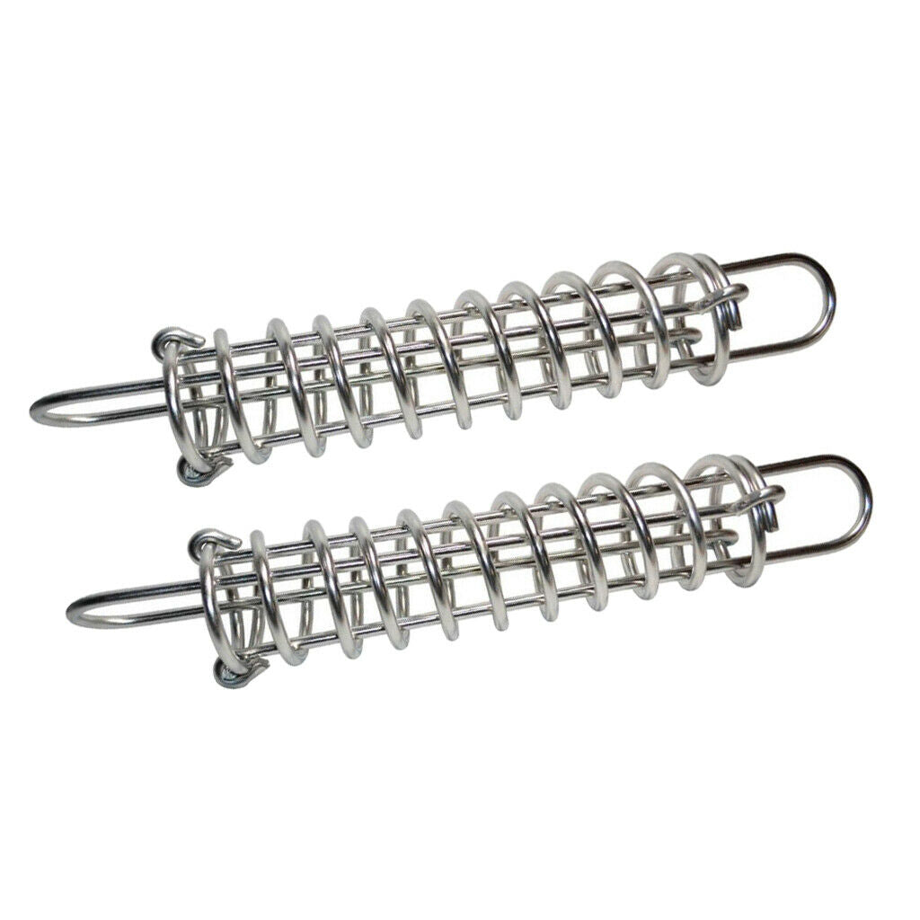 2Pcs Yacht Stainless Steel Shock Absorbing Dock Line Mooring Springs 4.45"