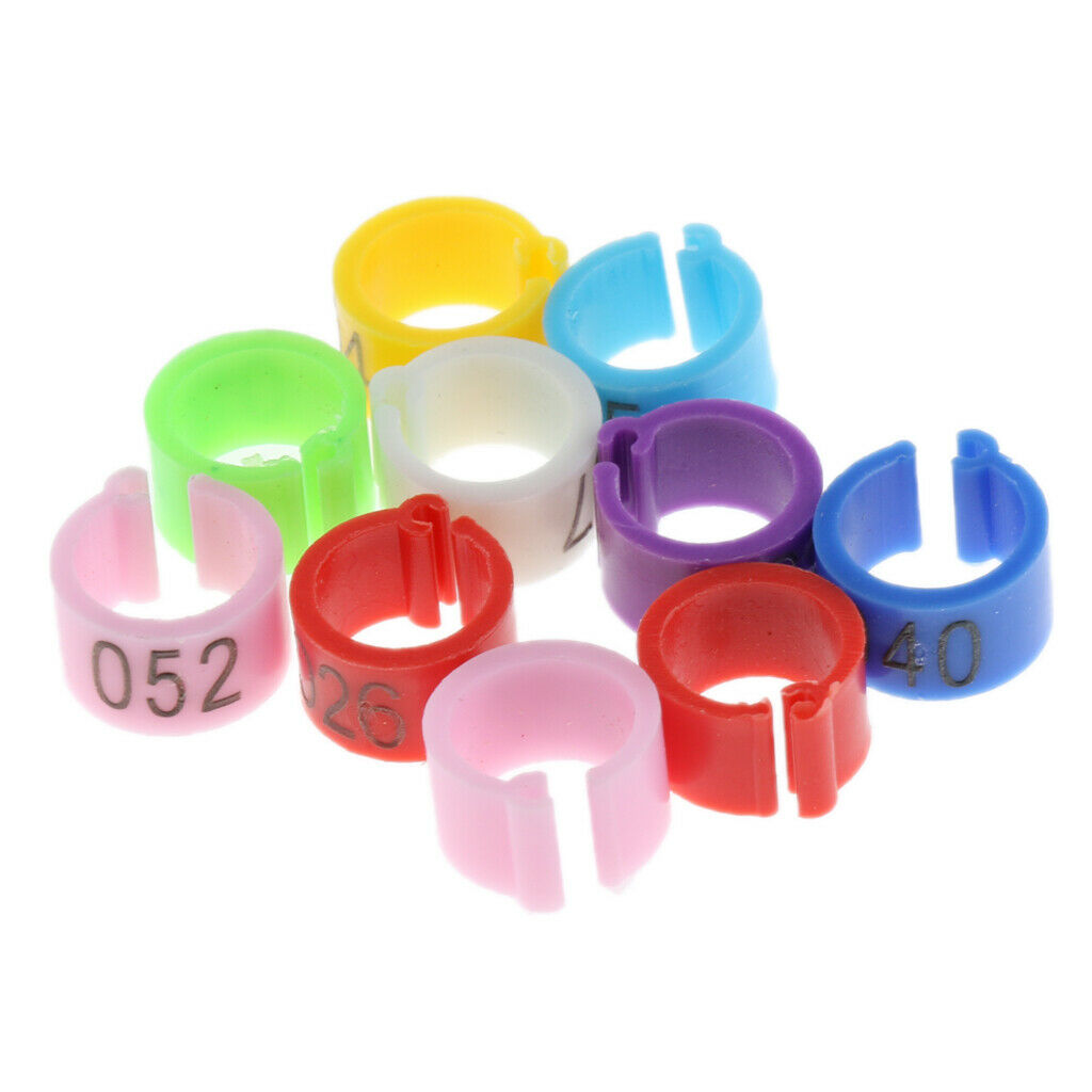 150Pcs Bird Rings Leg Bands Pigeon Parrot Chicks Duck Clip Rings