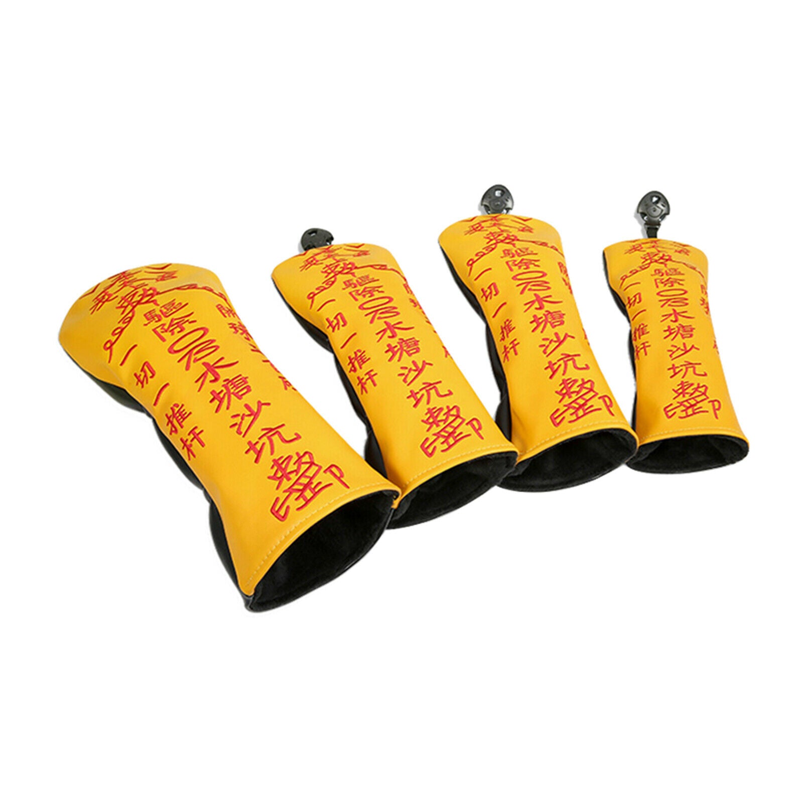 4Pc Embroidery Golf Club Head Cover Headcover for Driver Fairway Wood Hybrid