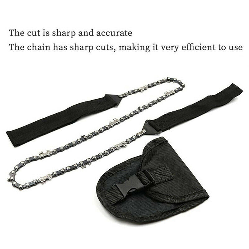 1PC Portable Survival Chain Saw Camping Pocket Chainsaw Hand Tool Hand Saw To Qx