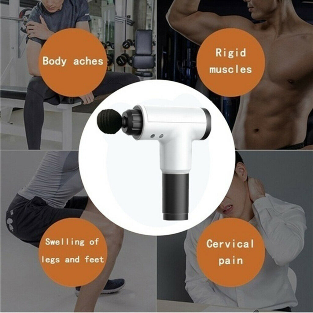 Massage Gun Deep Tissue Percussion with Brushless Motor Cordless Black