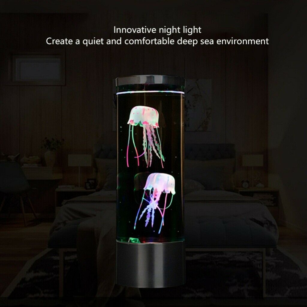 LED Simulation Acaleph Jellyfish Lamp Night Light Change Bedside Lamp USB