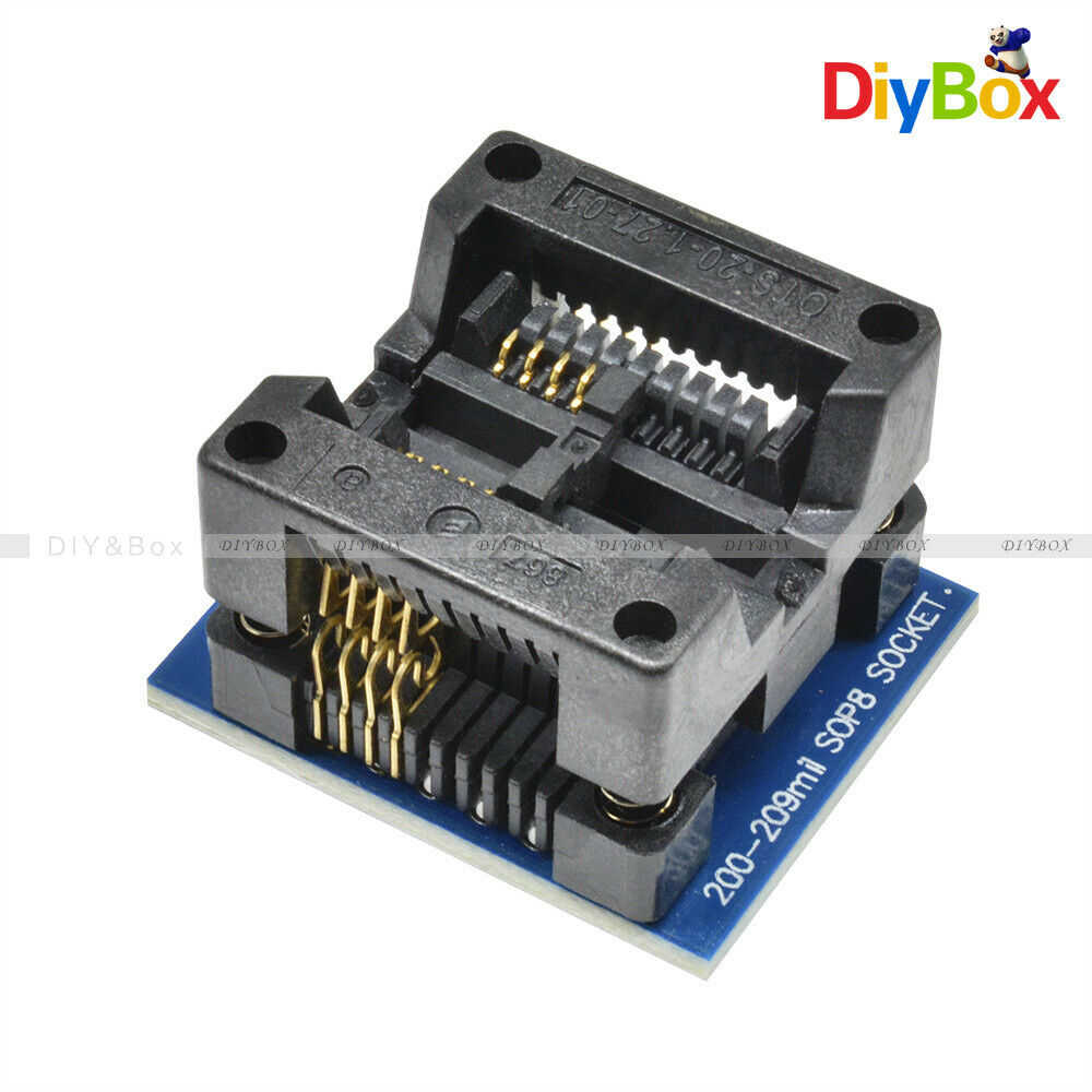 SOP8 to DIP8 Wide-body Seat Wide 200mil Programmer Adapter Socket Blue