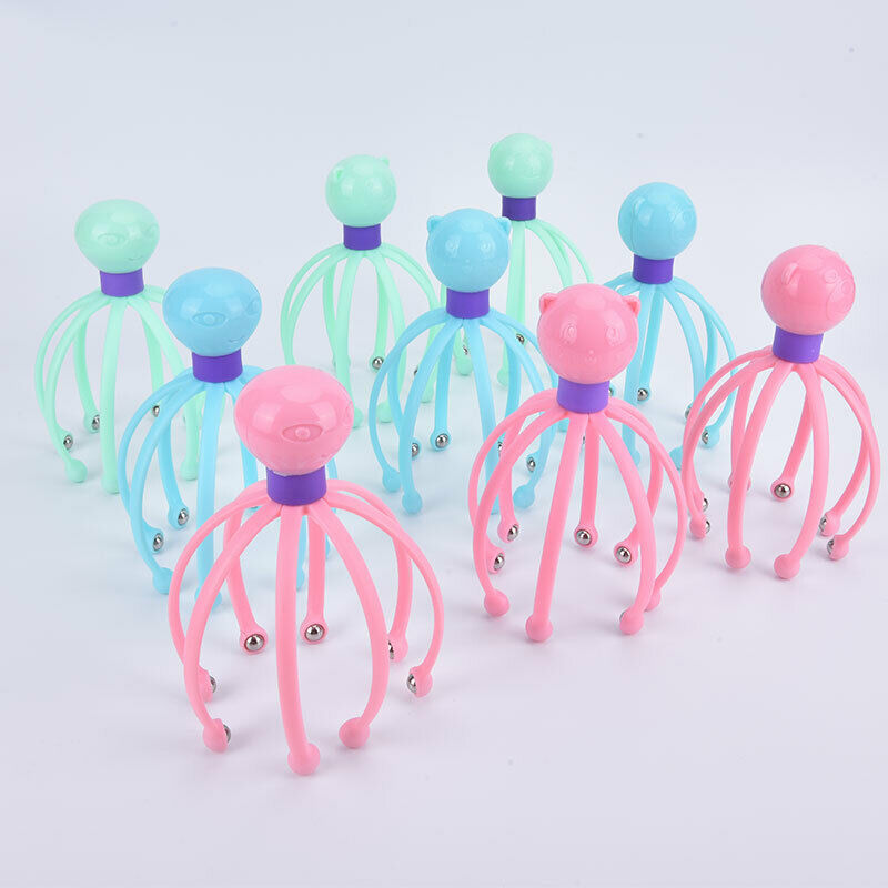 1PC Claw Massager Octopus Head Scalp Neck Stress Release Relief Head C XC