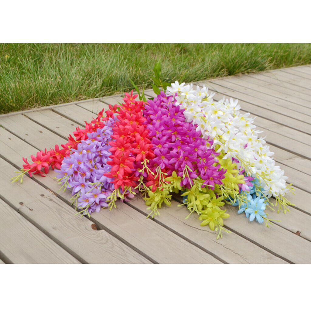 4pcs Bundle Of Silk Hanging Plants Artificial  Flower Garland Decor