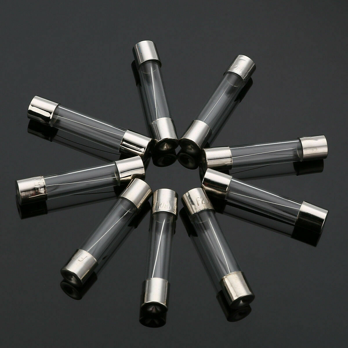 72pcs 6X30mm Quick Blow Glass Tube Fuse Assorted Kits Fast Action Glass Fuses