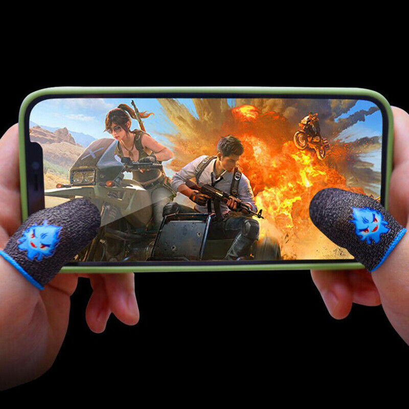 1 Pair Gaming Finger Sleeve Sweatproof Fingertips Cover For Mobile Games To KX