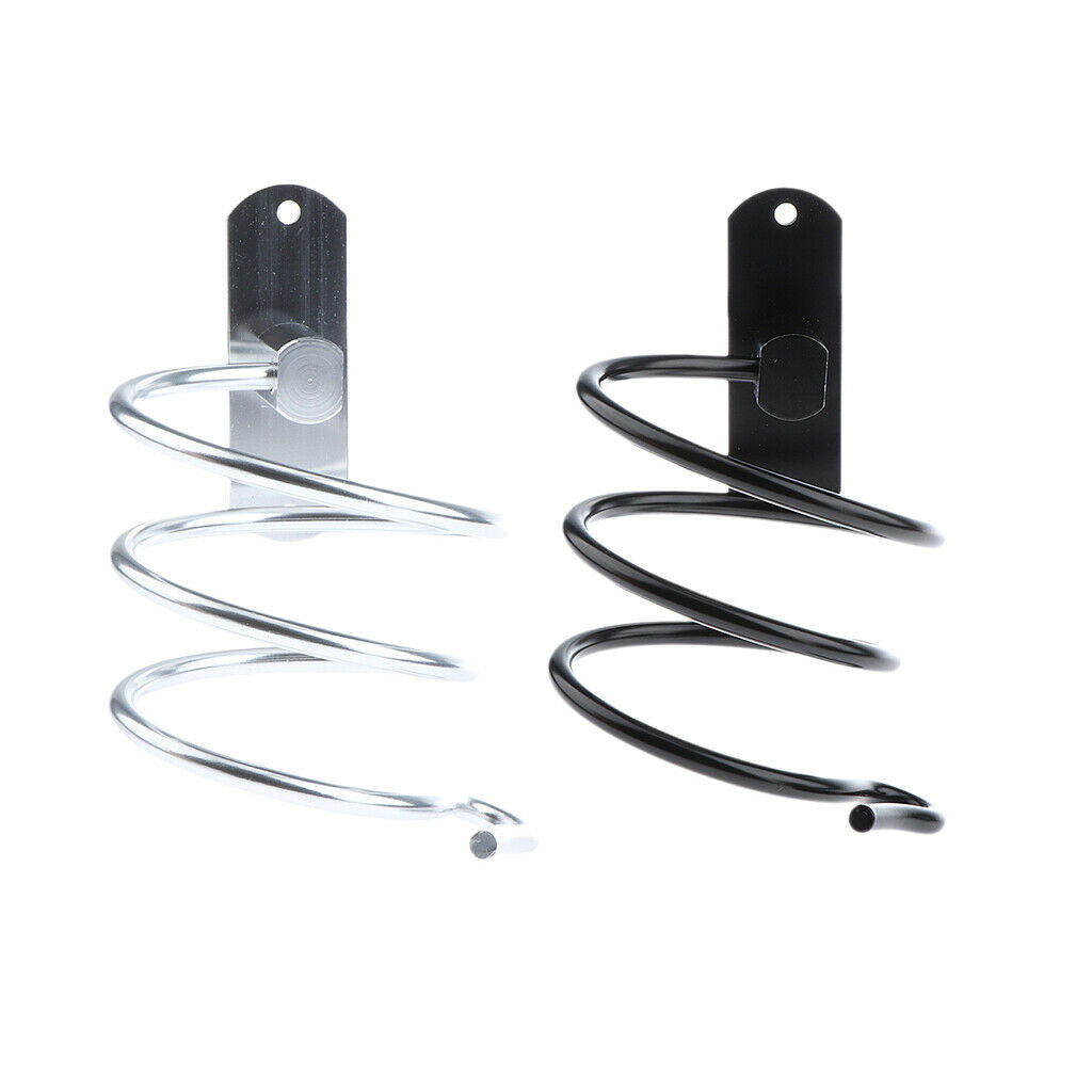 Hair Dryer Holder Aluminum Towel Drain Rack Bathroom Antirust Shelf Black