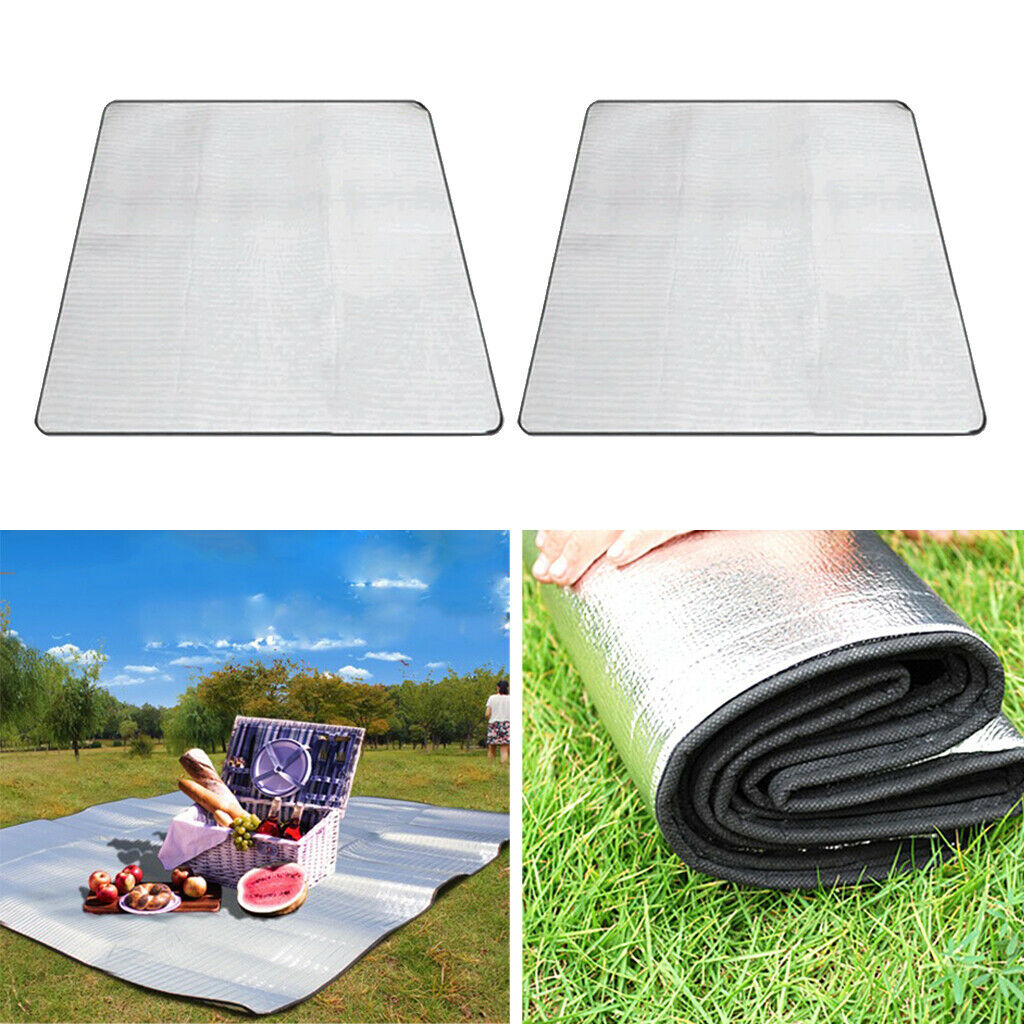 2Pcs/Set Aluminium Foil Camping Mat for Outdoor Picnic Blanket 200x150cm