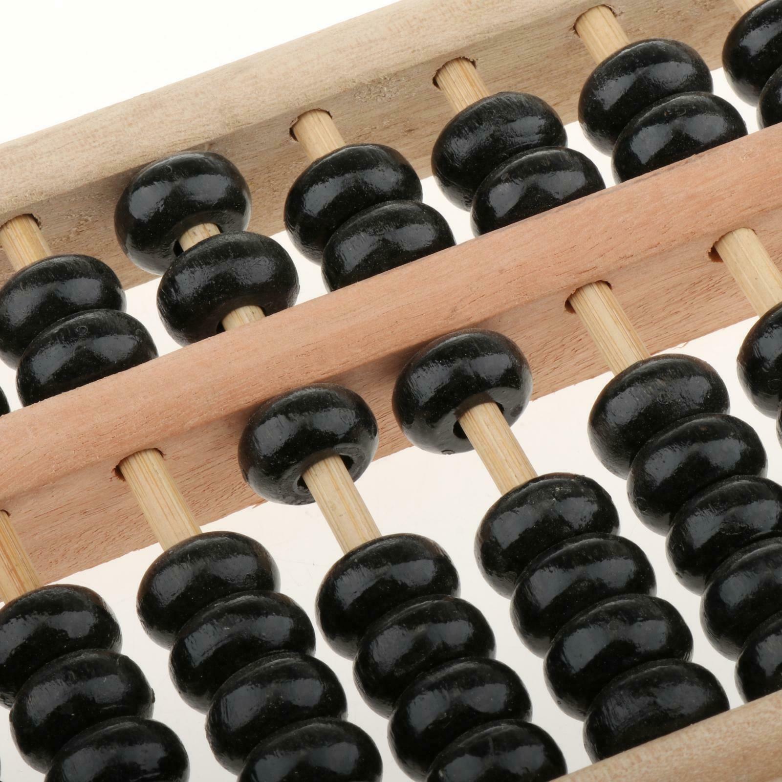 9 Digit Rods Abacus Soroban Wooden Frame Chinese Classic Calculator Counting