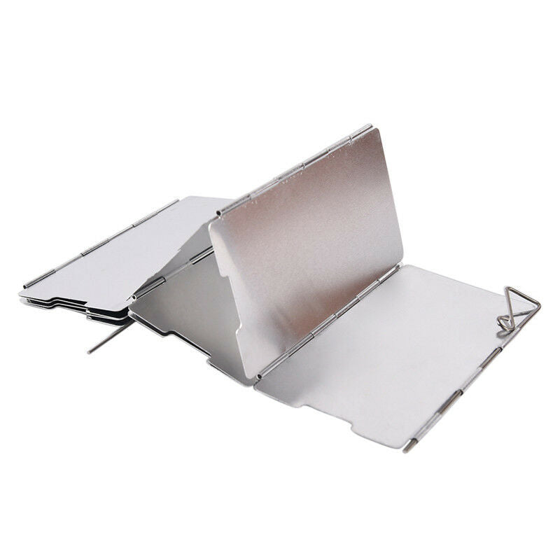 9 Plates Wind Deflectors Foldable Outdoor Camping Gas Stove Wind Shield Scre  NC