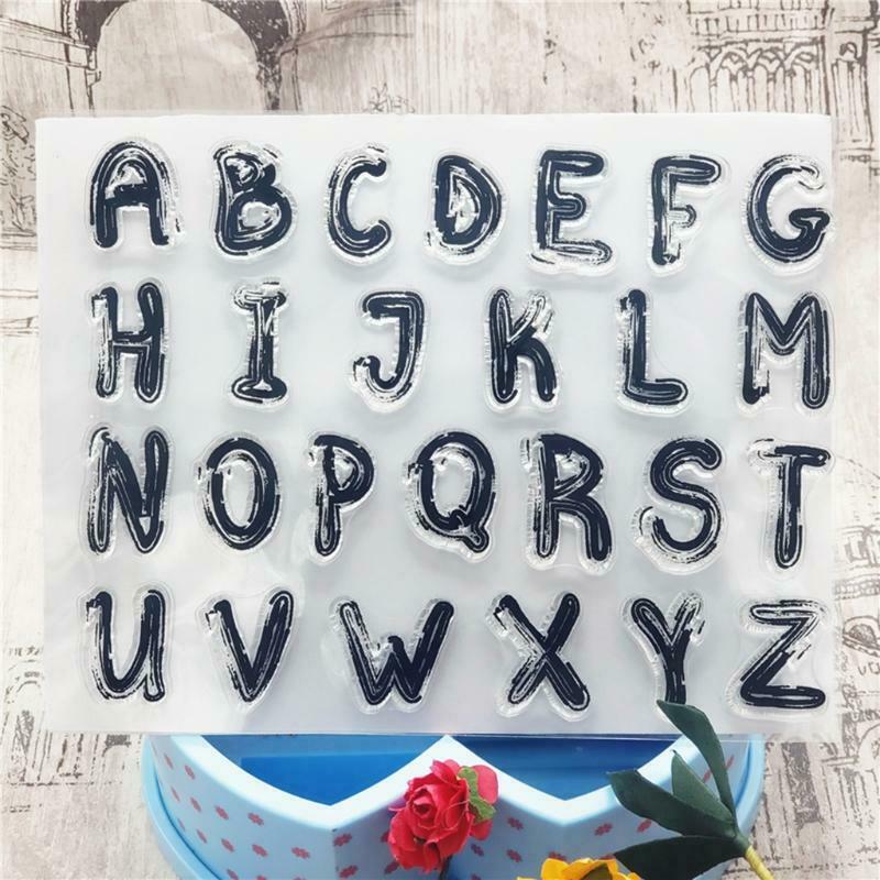 Uppercase Letter Silicone Clear Seal Stamp DIY Scrapbook Embossing Photo Album