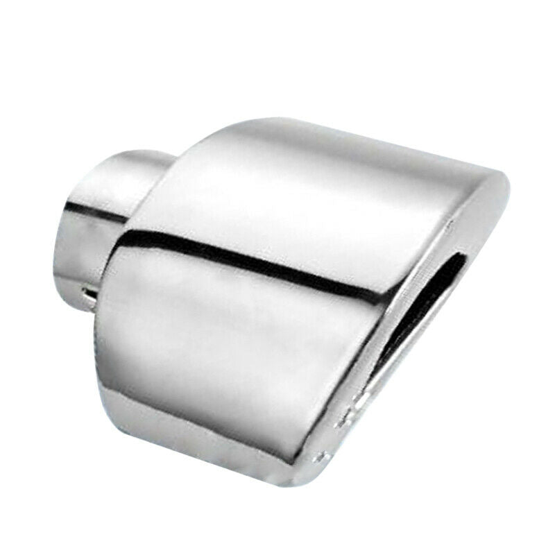 1PC 63MM 2.5" inlet Car SUV Exhaust Tip Chrome Stainless Steel Muffler Tail Pipe