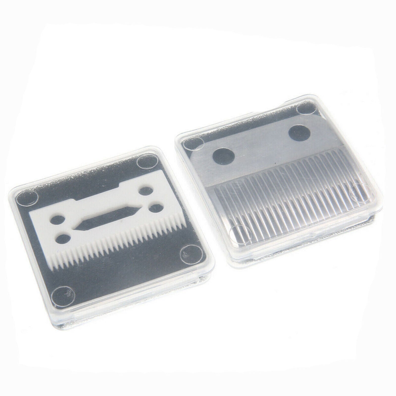 2pcs Ceramic Blade Cutter + Metal Bottom Replacement For Wahl Shear Clipper