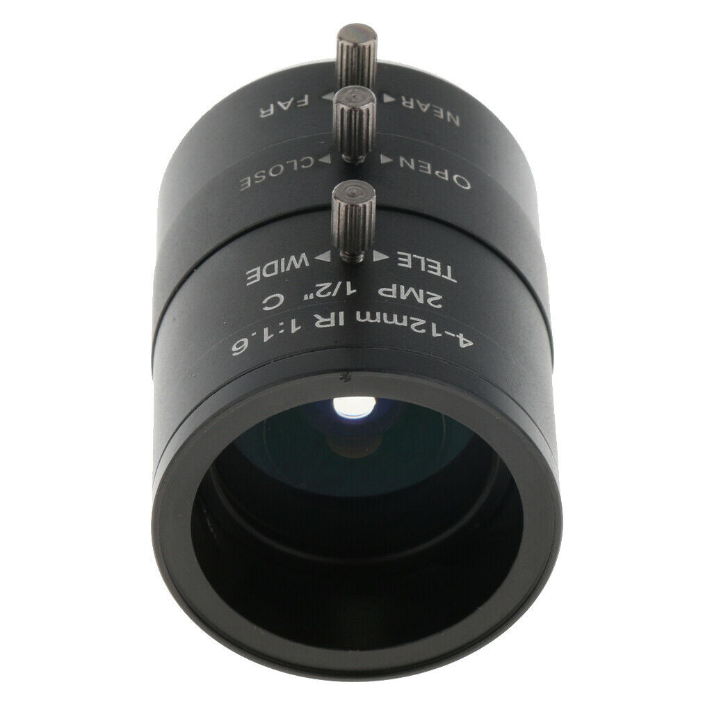 4-12mm F1.6 Manual IRIS Zoom CS Lens For  Camera Industrial Microscope