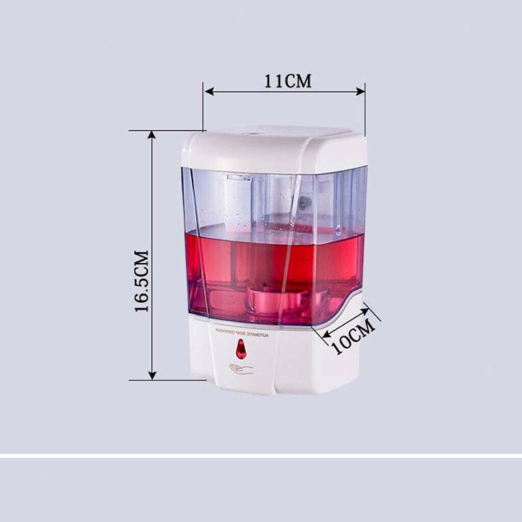 Automatic Liquid Soap Dispenser Wall Mounted 700ml/23oz No Touch Non-Drip