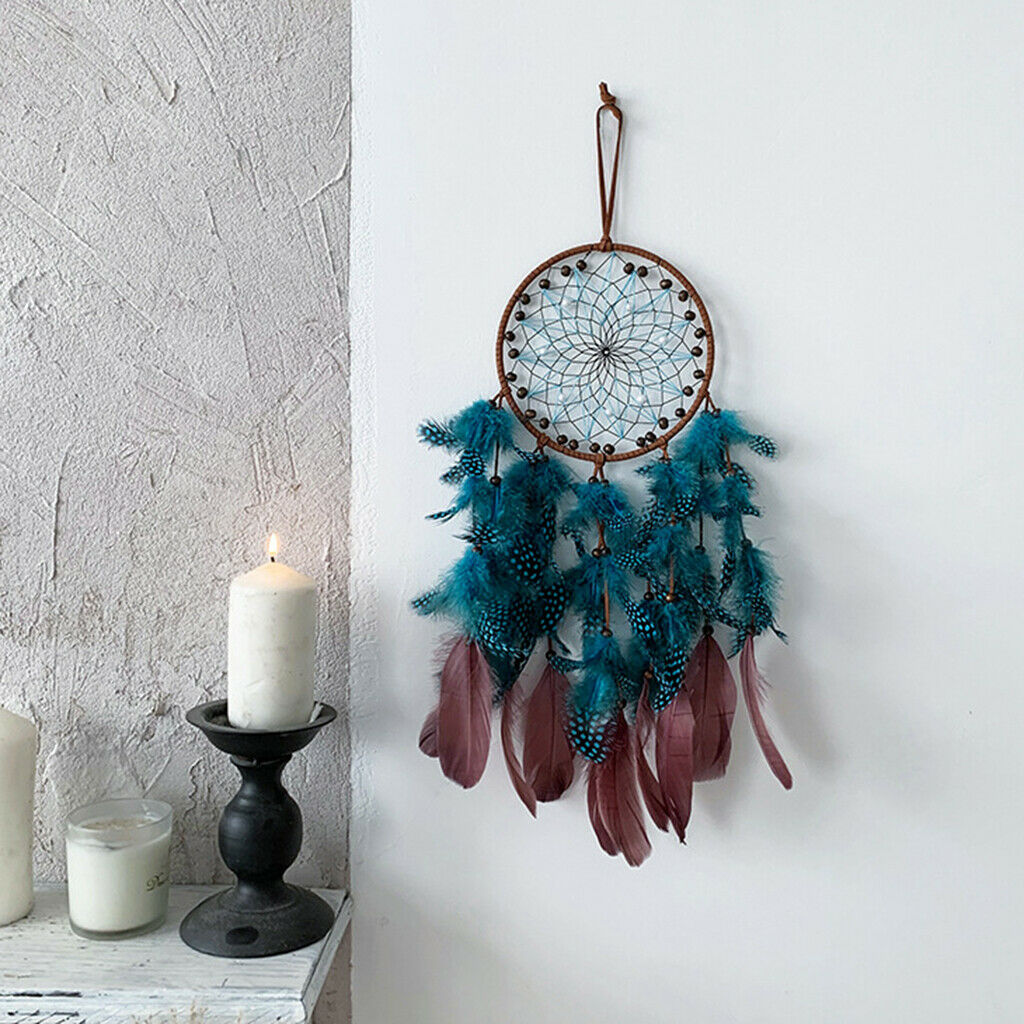 Turquoise Woven Tassel Dream Catcher Tapestries Wall Hanging Art Craft Gift