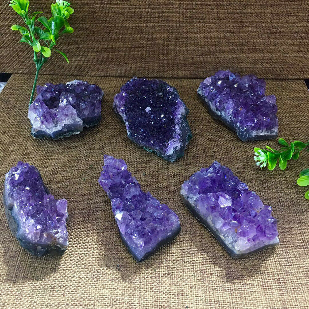 1KG Natural Amethyst Quartz Geode Druzy Crystal Cluster Healing Specimen Decor