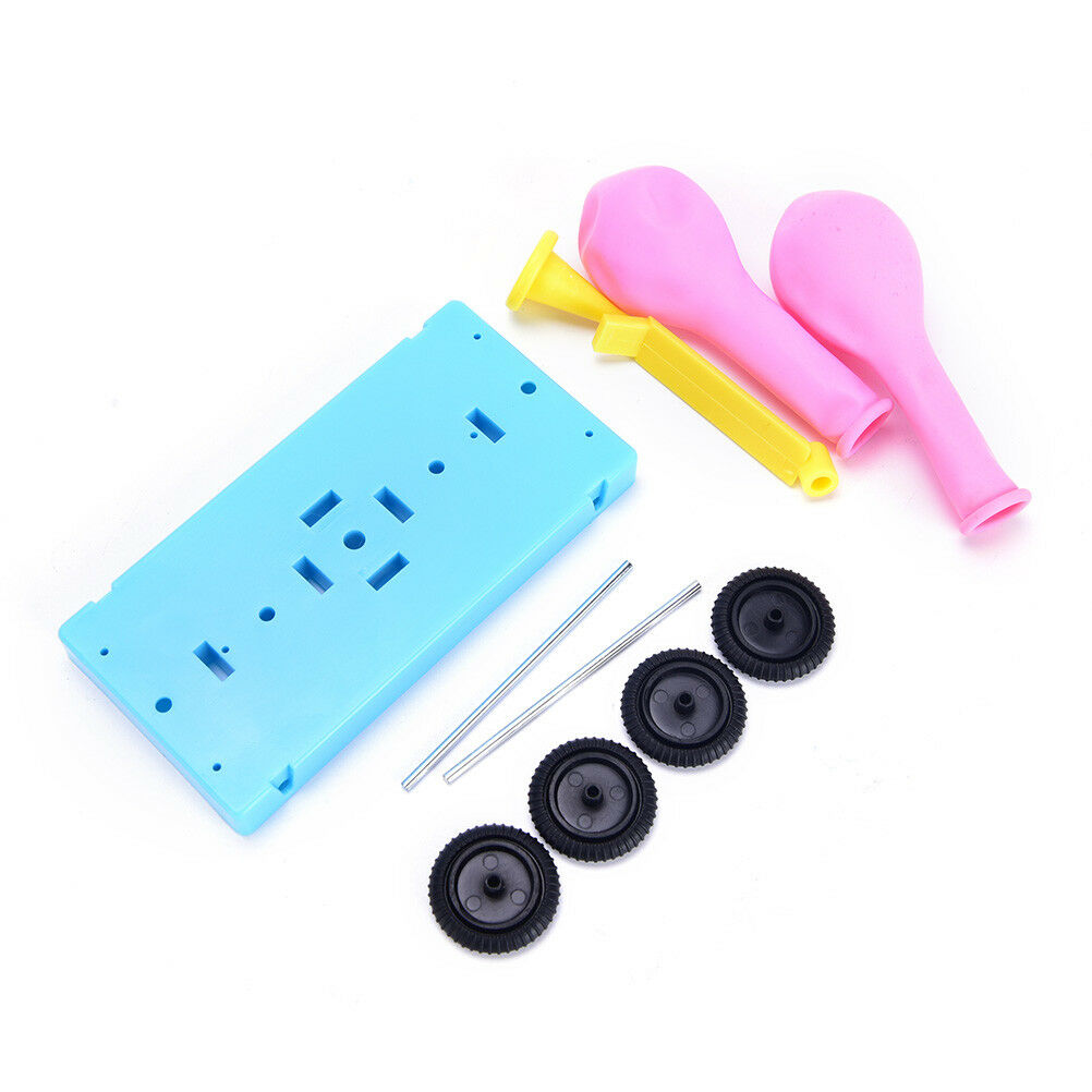 Science Physical Experiments Homemade Balloon Recoil Car DIY Materials Fo.l8