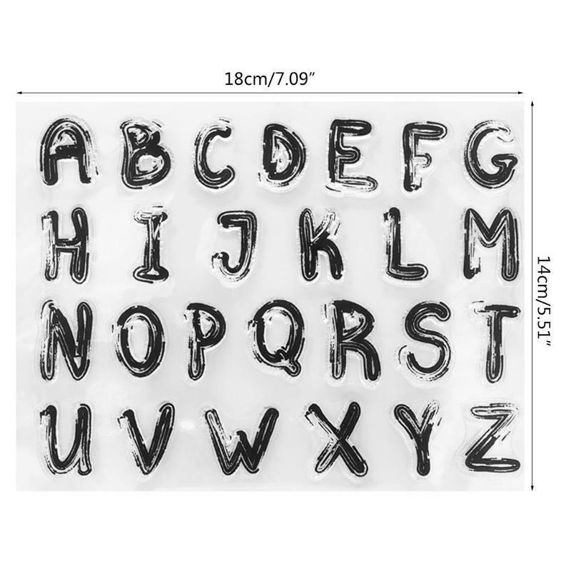 Uppercase Letter Silicone Clear Seal Stamp DIY Scrapbook Embossing Photo Album