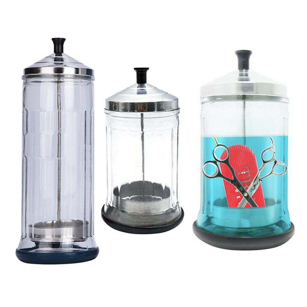 Disinfection Jar Sanitizer Jar Bottle for Barber Nipper Manicure Tools