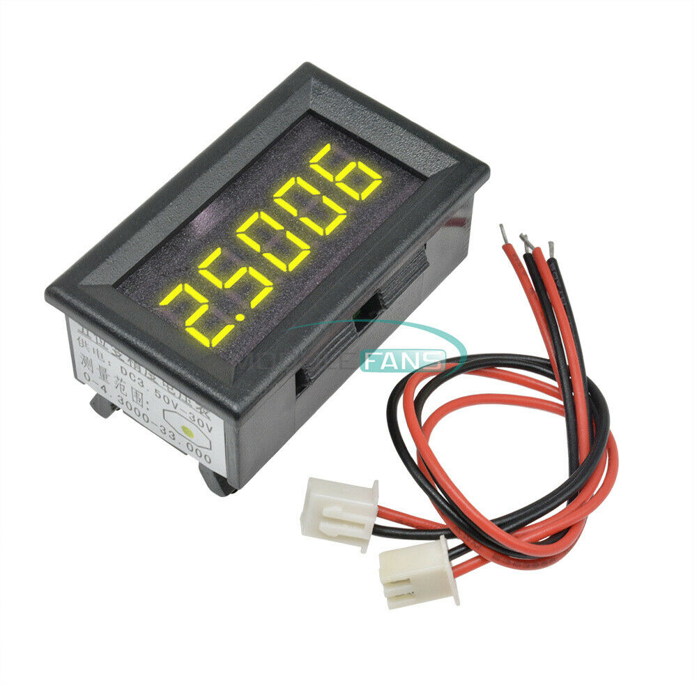 Yellow DC 0-4.3000-33.000V 5 Digit  Precision Digital Volt meter Voltage Panel