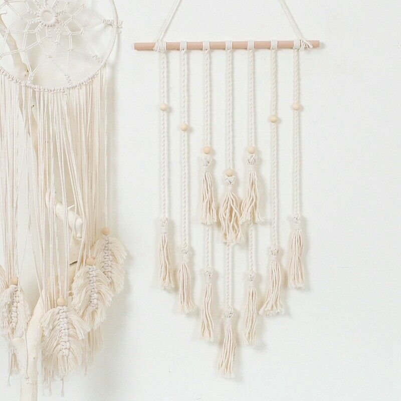 Clip Photo Macrame Wall Hanging Tapestry Nordic Chic Tassel Tapestry Home LiW3C4