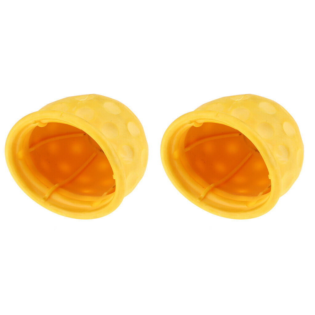 2 Pieces Universal Tow Ball Cap Protection Cover for Car Caravan Yellow