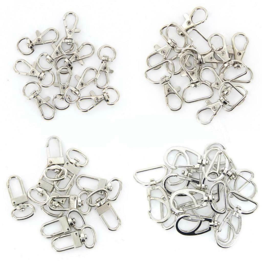 10pcs Silvery Metal Lanyard Hook For Paracord Lobster Clasp Bag Ring Keyring