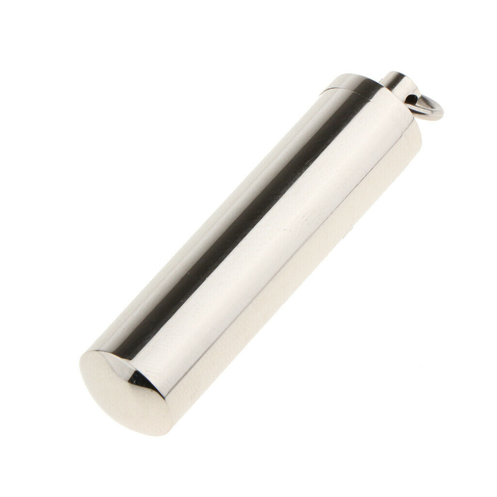 2X Stainless Steel Capsule Pendant Urn Ash Memorial Keepsake DIY Pendant  Small