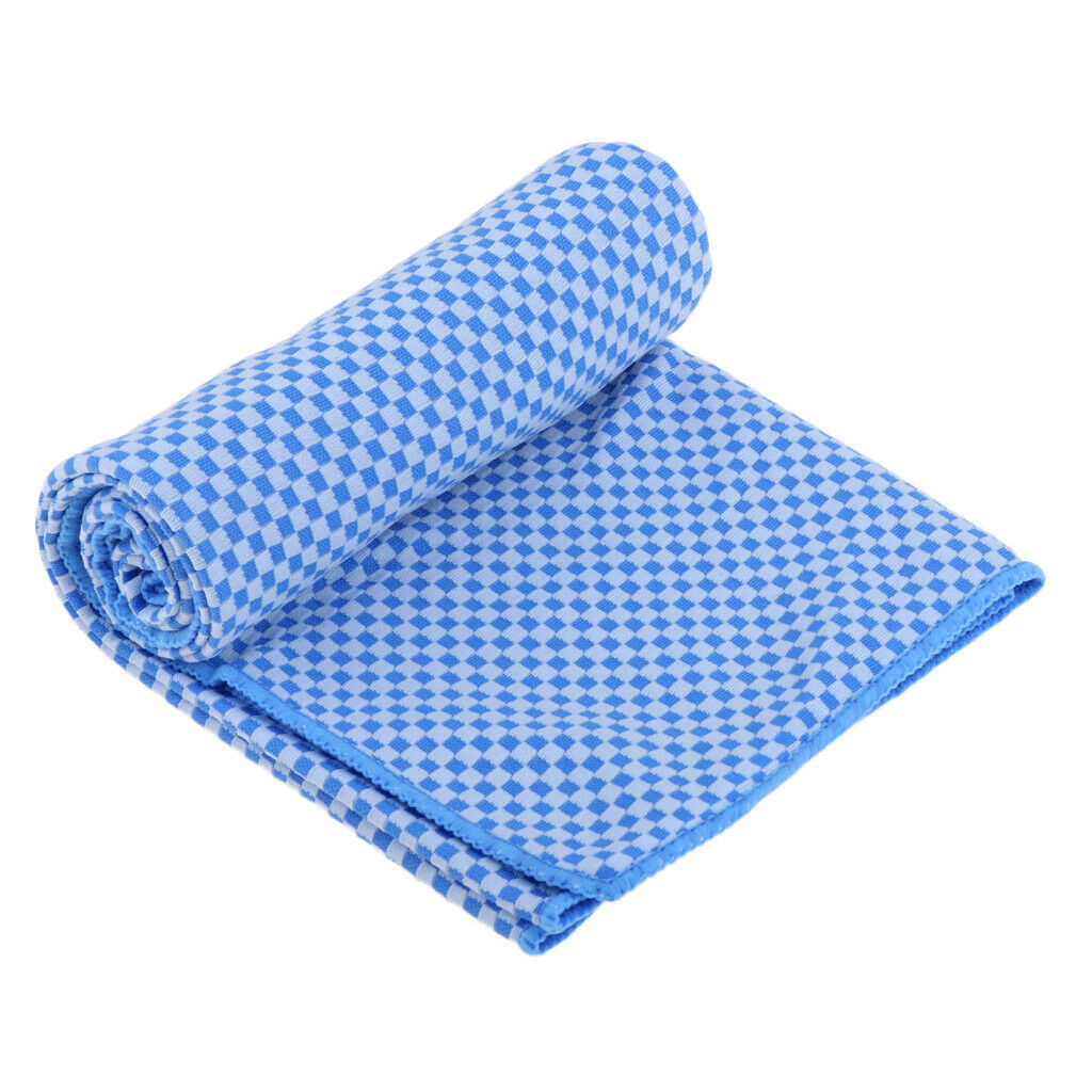 Instant Cooling Ice Cold Gym Towel Drying Sweat Absorb Chilly Pad Light Blue