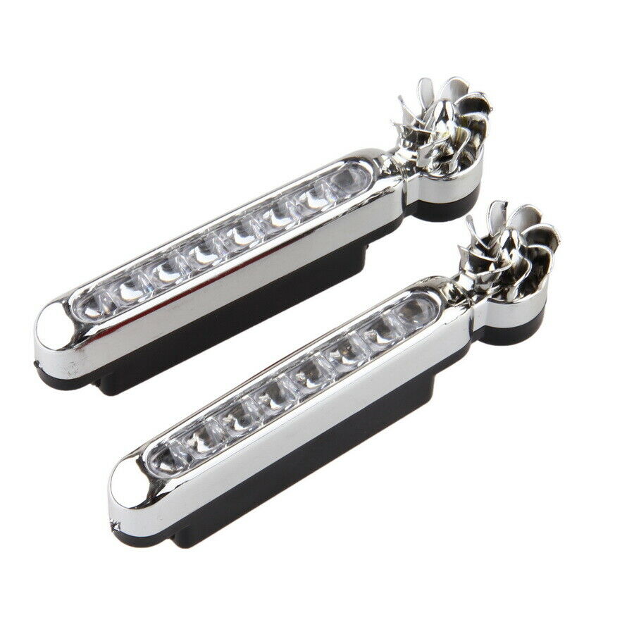 2Pcs Universal Car Wind Powered DRL Daytime Running Lights Fog Warning Head Lamp