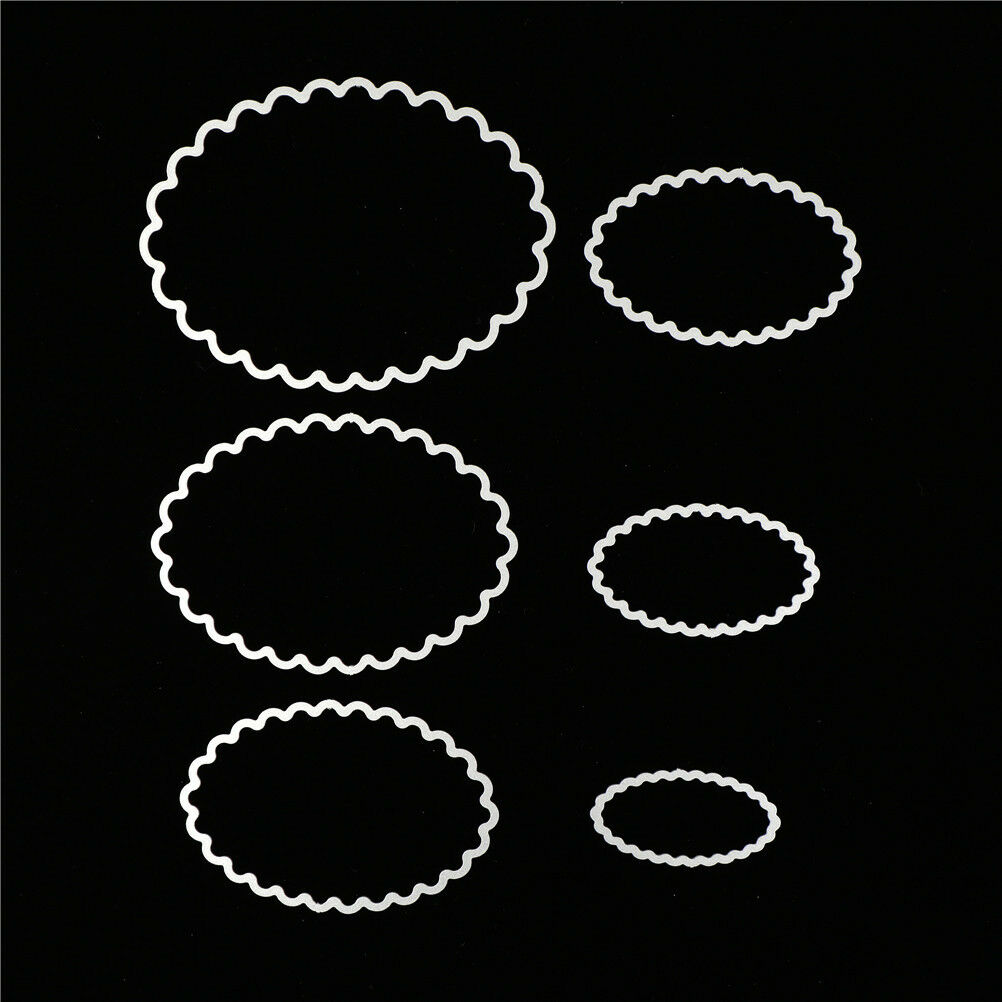 6pcs oval metal cutting dies stencil scrapbook album paper embossing craf.l8