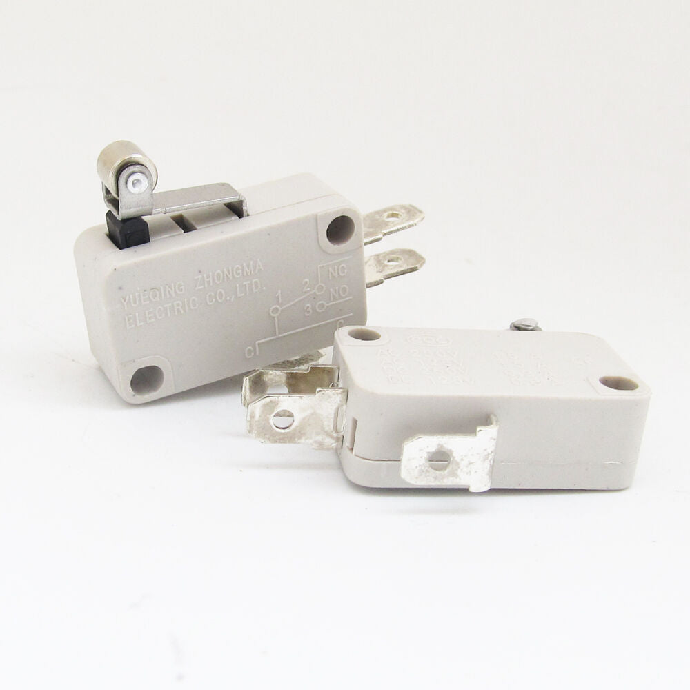 100pc Grey Micro Switch Metal Roller Lever Limit N.O/N.C Switch 28x16mmx10mm 15A