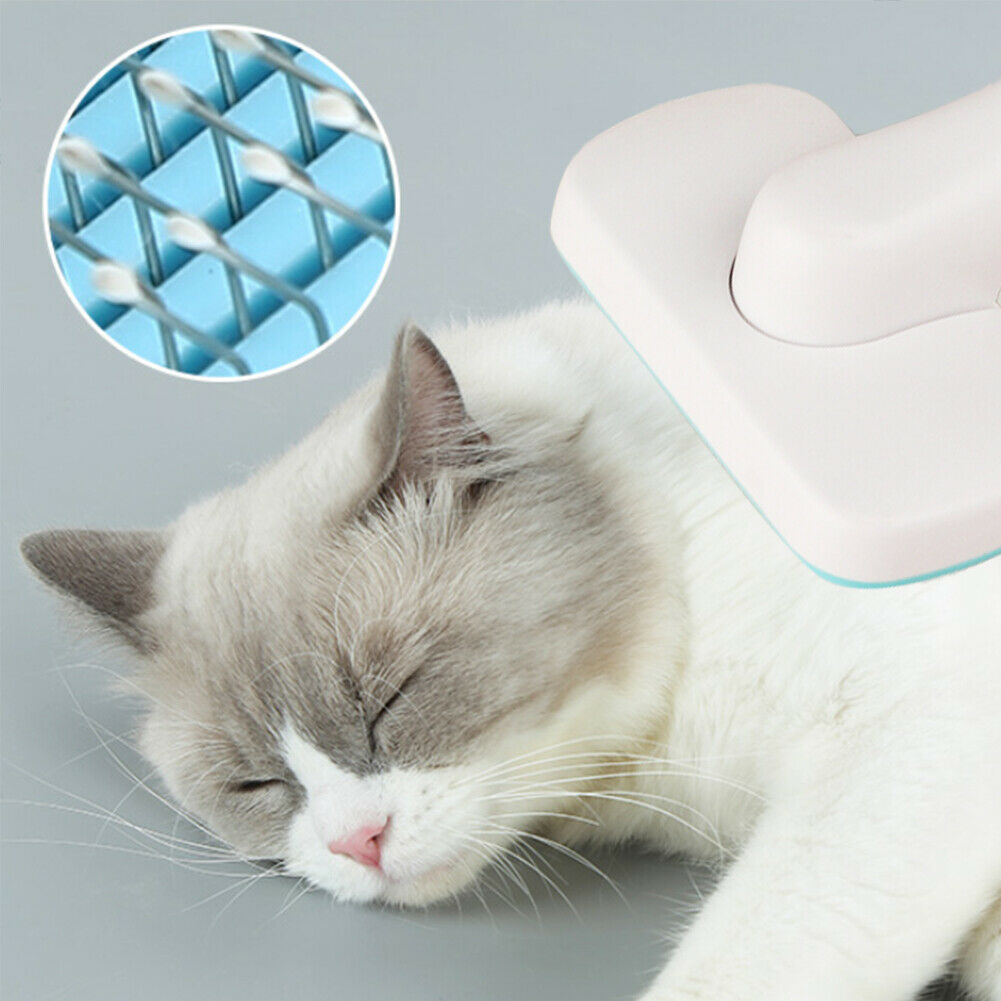 Pet Comb Dog Cat Brush Massage Automatic Remove Hair Knot Combs Cleaning Brush^