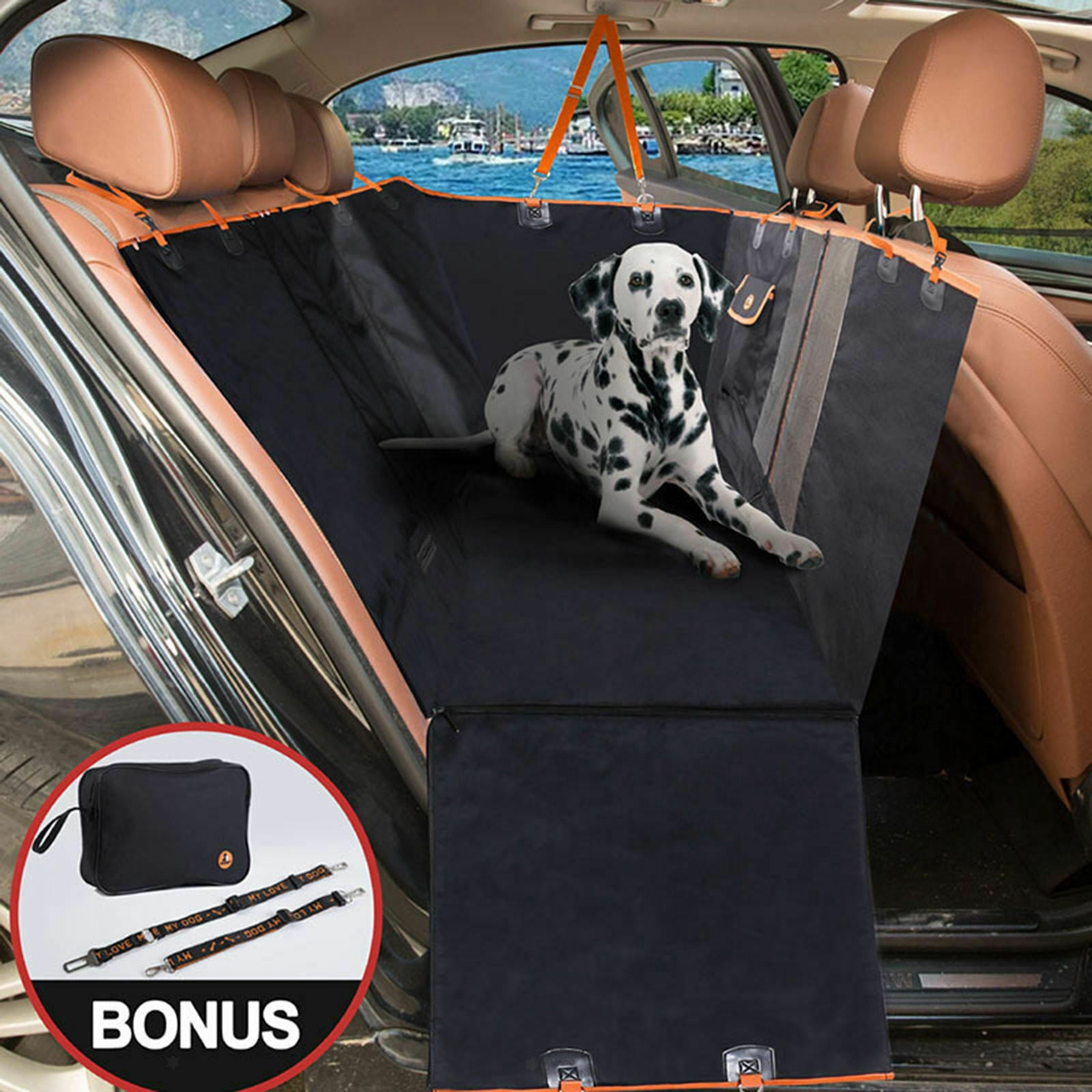 Rear Seat Protector Cover Travel Car Waterproof Dog Pet Hammock Heavy Duty