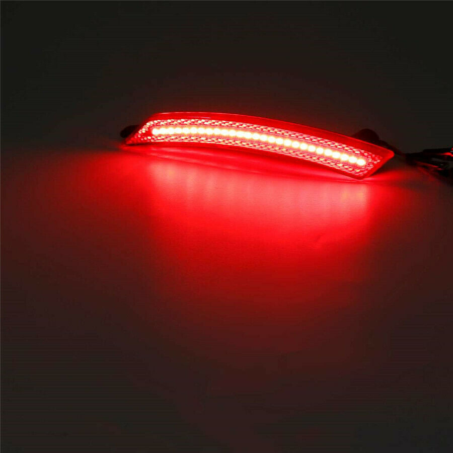 2 Pcs Smoke Color ABS Plastic Approx.110g Rear Fender Red LED Side Marker Light