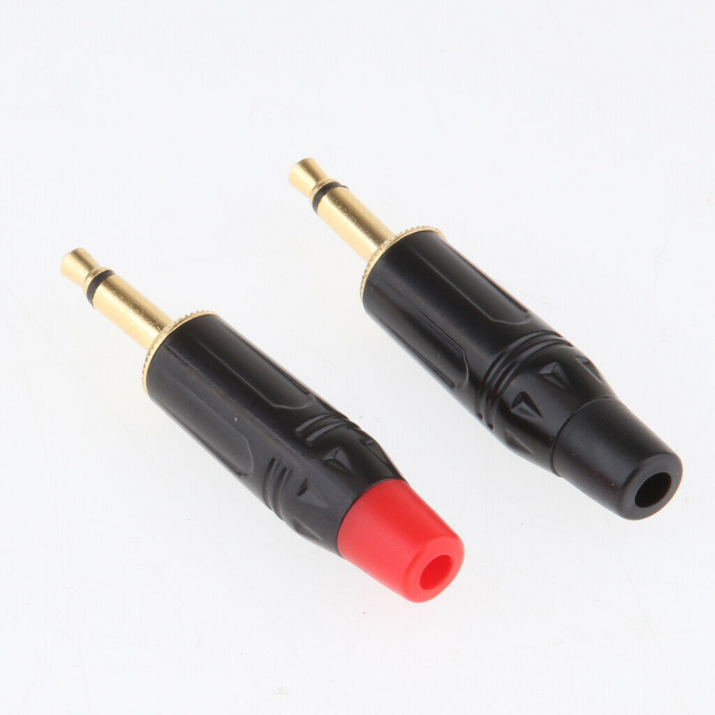 2Pieces 3.5mm Mono Male Repair Earphones Audio