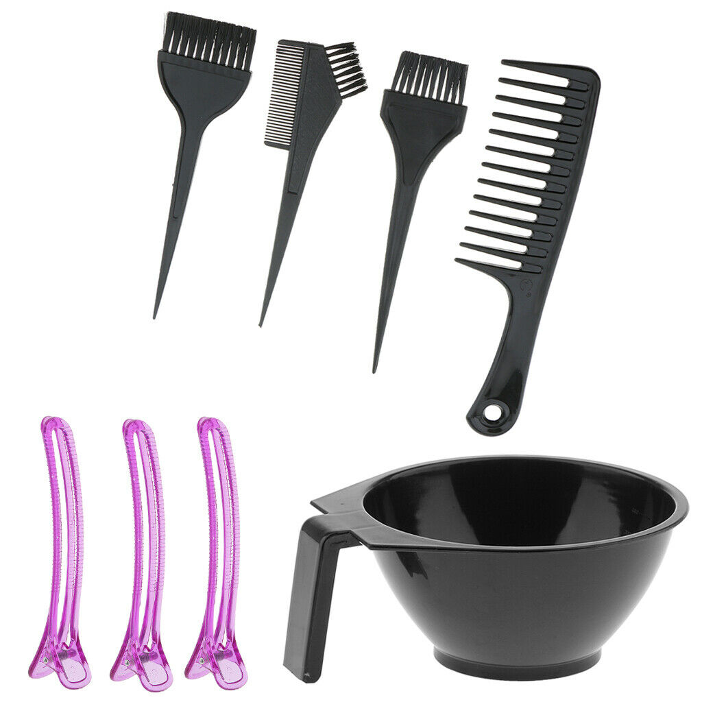 9pcs/set Hair Coloring Dyeing Tint Tool Kit Hari Clip Set for Hairdressing