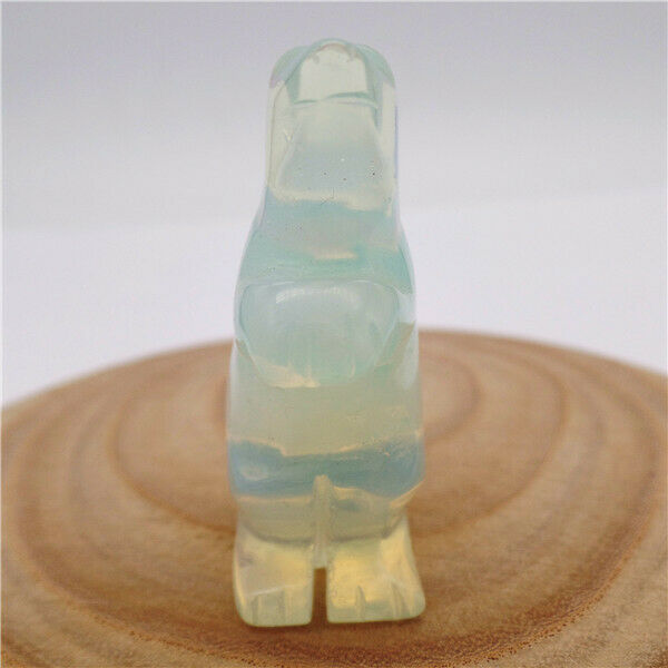 53x32x18mm White Opal Carved Dinosaur Decoration Statue Stone Home Decor HH7945