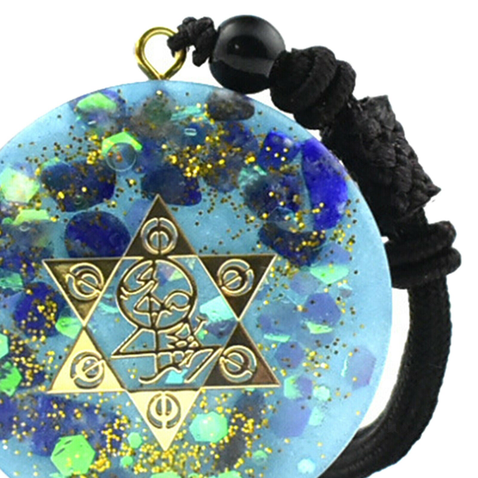 Orgone Pendant Sri Yantra Energy Necklace Sacred Reiki Necklace EMP Protection
