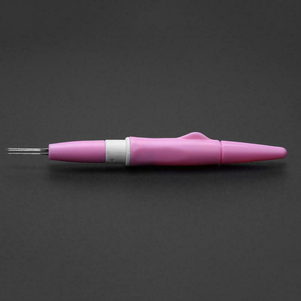 Mini Needle Felting Handle Holder with 3 Needles Wool Felt Embroidery DIY Tool